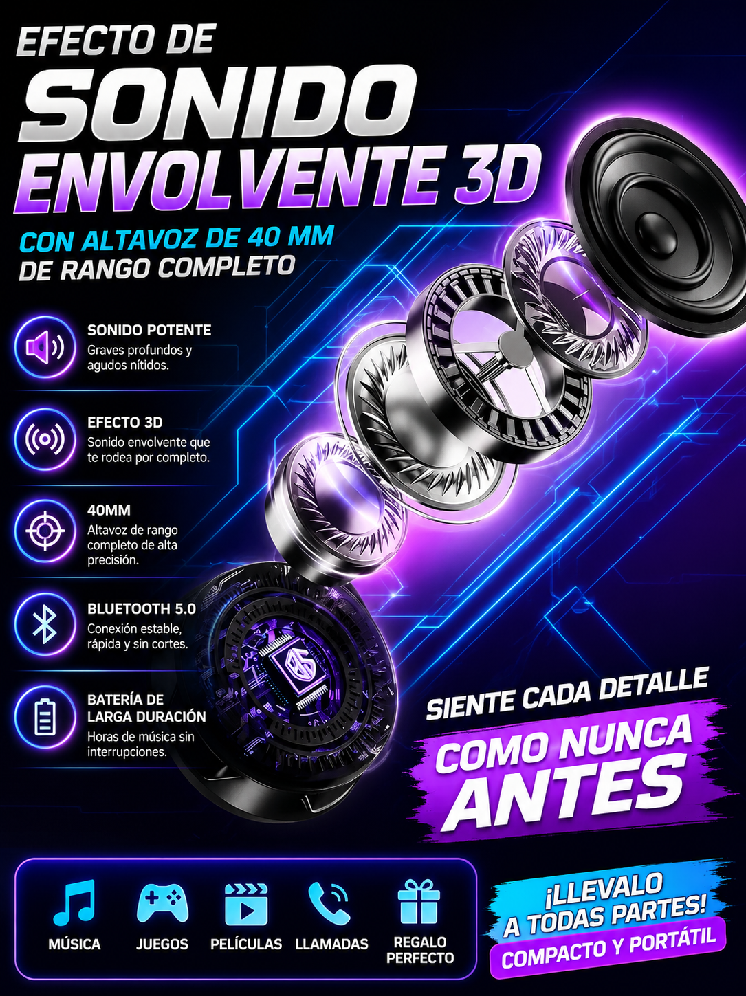 PARLANTE SONICMAG® MAGNÉTICO G200 2X1