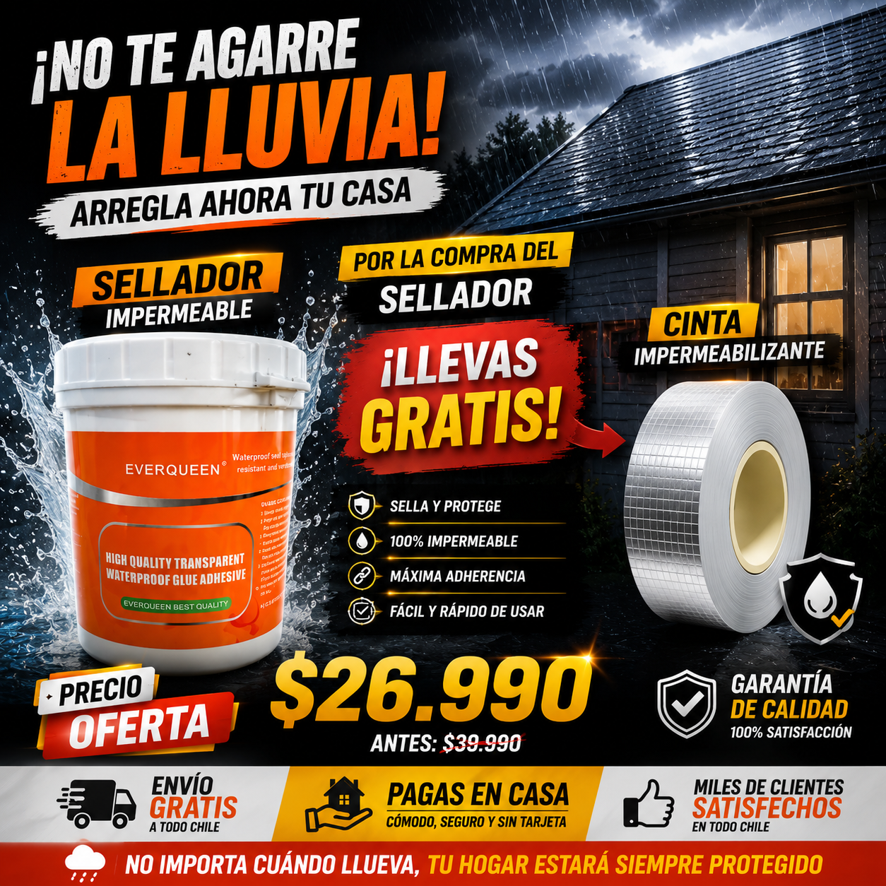 KIT DE SELLADOR -CINTA IMPERMEABILIZANTE
