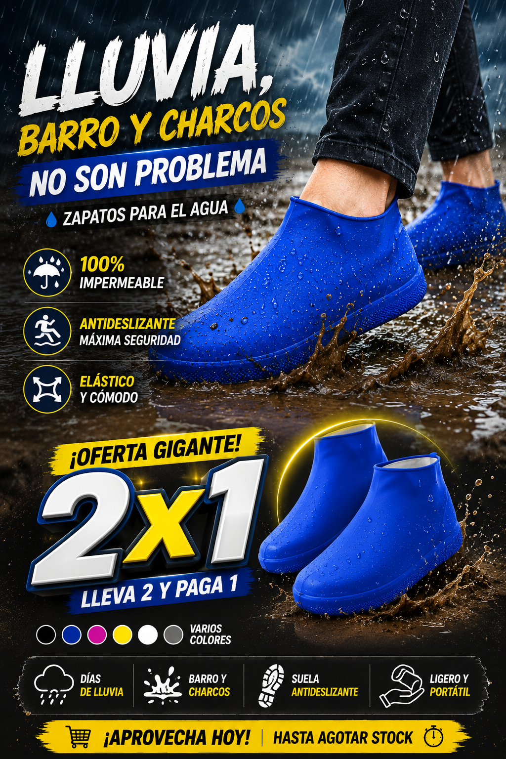Cubrezapatos Impermeables Reutilizables