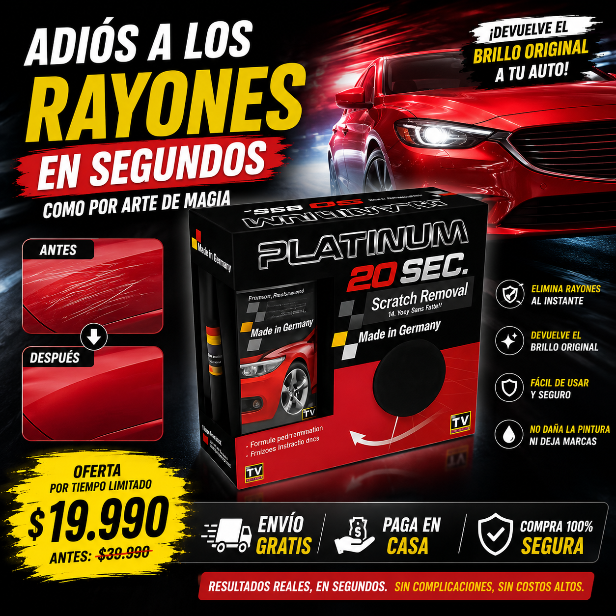 Crema Reparadora De Rayones Autos