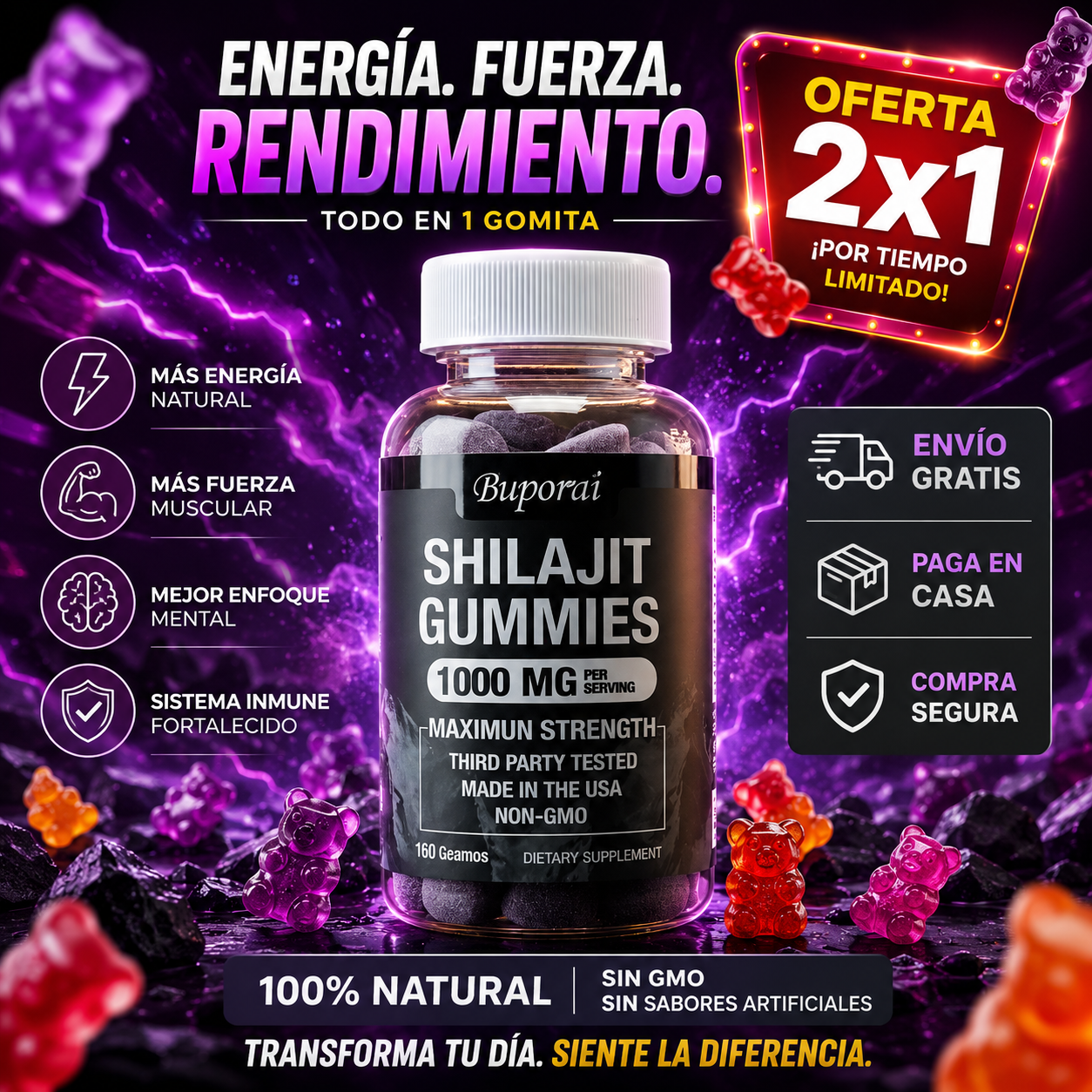 Shilajit Gomitas 2x1  1000 MG