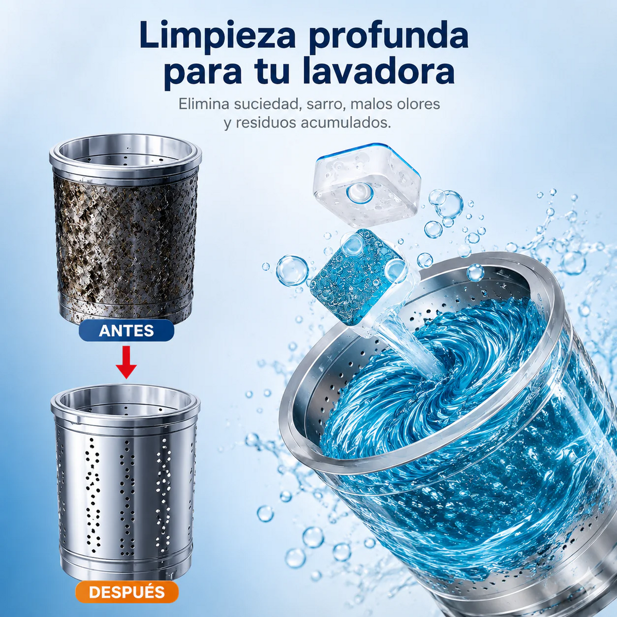Pastillas Limpiadoras Antisarro para Lavadora